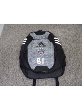 Adidas Soccer Backpack Black & Gray With Colorado Rapids Logo & Number 61 - 18"